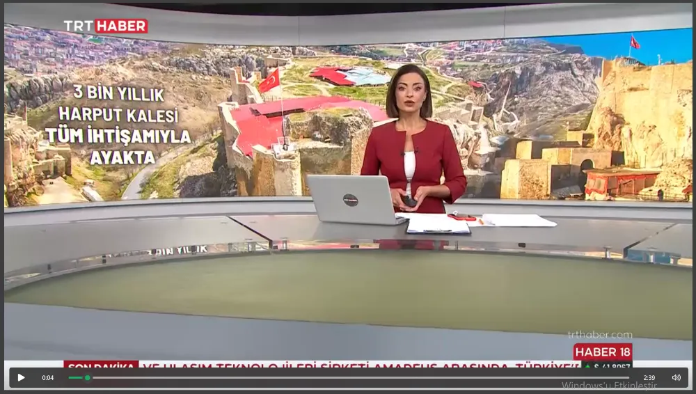 TRT Haber’de “3 Bin Yıllık Harput Kalesi” haberi Büyük Yankı Uyandırdı