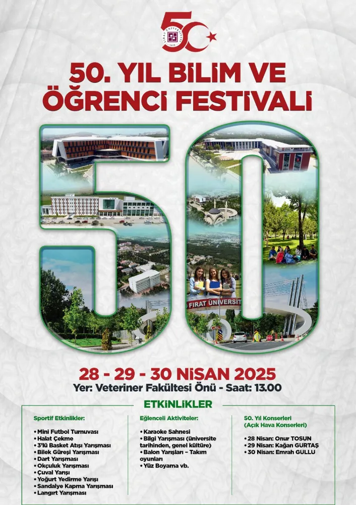 Fırat Üniversitesi’nde 50. Yıl Coşkusu Başlıyor
