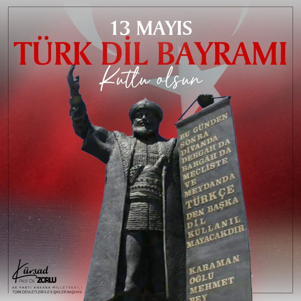 Milletvekili Nazırlı’dan Prof. Dr. Kürşad Zorlu’nun Türk Dil Bayramı Paylaşımına Destek