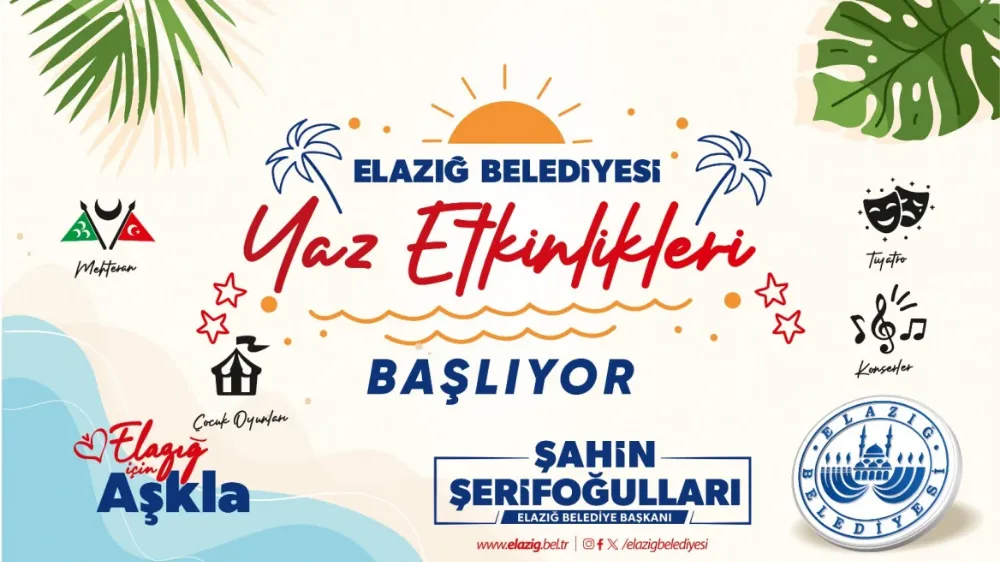 Elazığ Belediyesi’nden Yaz Aylarına Kültür ve Sanat Desteği